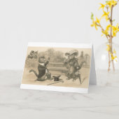 ヴィンテージCat提案書ノートカード カード (黄色い花)