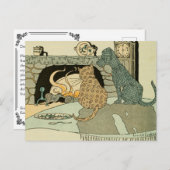 ヴィンテージCat 1922イラストレーション ポストカード (正面/裏面)