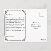 ヴィンテージCat 1922イラストレーション ポストカード (裏面)