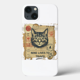 ヴィンテージCat Passport:iphoneケース iPhone 13ケース