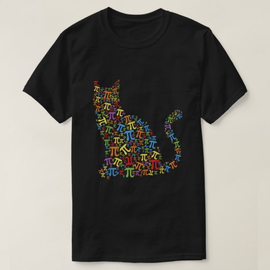 ヴィンテージCat Pi番号記号数学サイエンスギフトPi Tシャツ (デザイン正面)