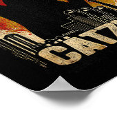 ヴィンテージCatzilla Tee -おもしろい Kitten And Cat ポスター (角)