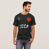 ヴィンテージCCCPサッカーハンマーシックルソ連19 Tシャツ (正面フル)