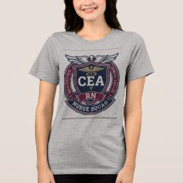 ヴィンテージCEA RN看護チームエンブレムバッジTシャツ トライブレンドTシャツ