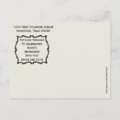 ヴィンテージChalkboardスタイル退職日を保存 案内ポストカード (裏面)