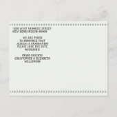 ヴィンテージChalkboard卒業写真を保存 案内ポストカード (裏面)