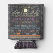 ヴィンテージChalkboard名前の追加クーラーボックス 缶クーラー (正面)