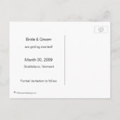 ヴィンテージChalkboard日付を保存フォトポストカード 案内ポストカード (裏面)