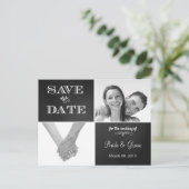 ヴィンテージChalkboard日付を保存フォトポストカード 案内ポストカード (スタンド正面)