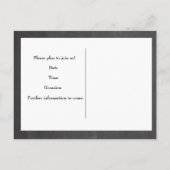 ヴィンテージChalkboard Lace保存日 案内ポストカード (裏面)