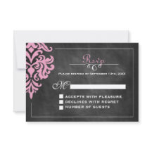 ヴィンテージChalkboard RSVPカード