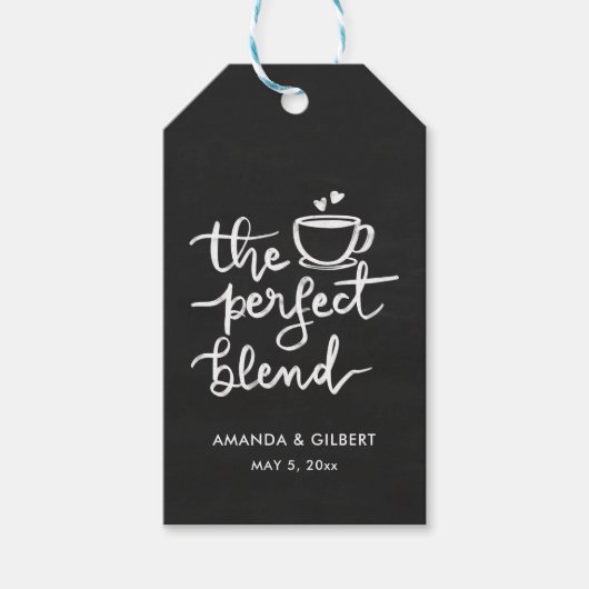 ヴィンテージChalkboard The Perfect Blendスクリプト ギフトタグ (正面)