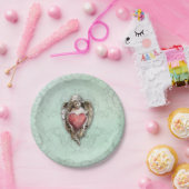 ヴィンテージCherubとハート ペーパープレート (パーティー)