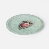 ヴィンテージCherubとハート ペーパープレート (アングル)