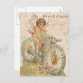 ヴィンテージCherubバレンタインポストカード シーズンポストカード (正面/裏面)