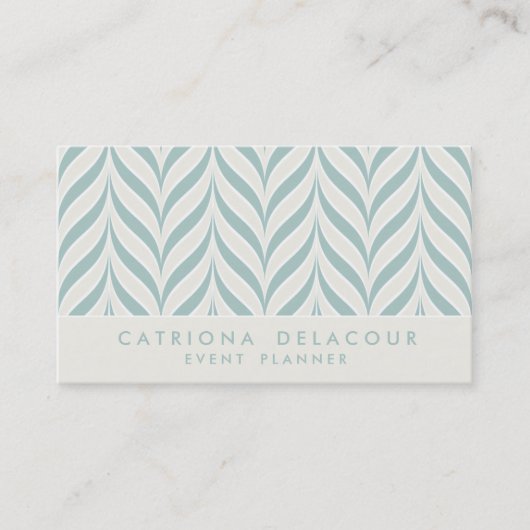 ヴィンテージChevron Waves Pattern名刺 名刺 (正面)