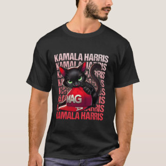 ヴィンテージChilless Cat Lades For Kamala Harris Cat Tシャツ