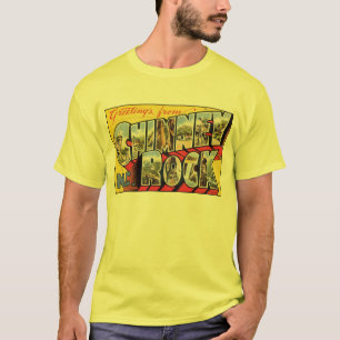 ヴィンテージChimney Rock、NCポストカード Tシャツ