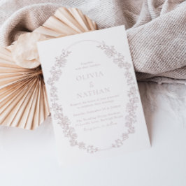 ヴィンテージChinoiserieゴージャスなフローラフレ結婚ーム 招待状