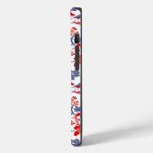 ヴィンテージChinoiserieデルフトレッドフランスのブルーモノグラム Case-Mate iPhoneケース (裏面 / 左)