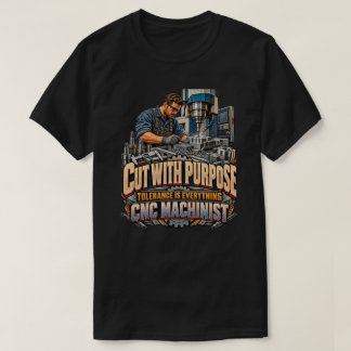 ヴィンテージCNC機械工 精密機械加工 Tシャツ