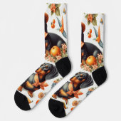 ヴィンテージDachshundシームレス ソックス (左)