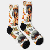 ヴィンテージDachshundシームレス ソックス (右)