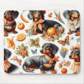 ヴィンテージDachshundシームレス マウスパッド (正面)