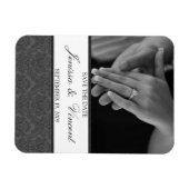 ヴィンテージDamask Save the Date Magnet 3" x 4" マグネット (横)