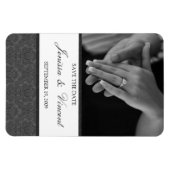 ヴィンテージDamask Save the Date Magnet 4" x 6" マグネット (横)