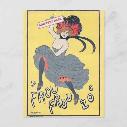 ヴィンテージDancer、編集文字葉書 ポストカード (正面)