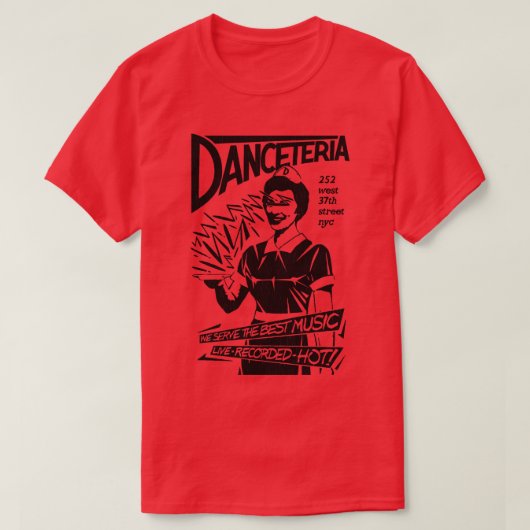 ヴィンテージDanceteria Defunct Nightclub NYC 70s DJ Li Tシャツ (デザイン正面)