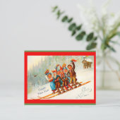 ヴィンテージDanish Happy New YearまたはGodt Nytaar Image ポストカード (スタンド正面)