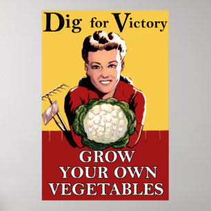 ヴィンテージDig for Victoryポスター ポスター