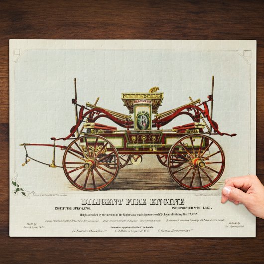 ヴィンテージDiligent Fire Engine, 1852, Restored ジグソーパズル