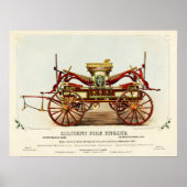 ヴィンテージDiligent Fire Engine, 1852, Restored ポスター (正面)