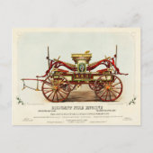 ヴィンテージDiligent Fire Engine, 1852, Restored ポストカード (正面)