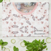 ヴィンテージDitsy Flower 恋しく思 Bunny Tetime キッチンタオル (折り畳み)