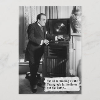 ヴィンテージDJのパーティの招待状 招待状