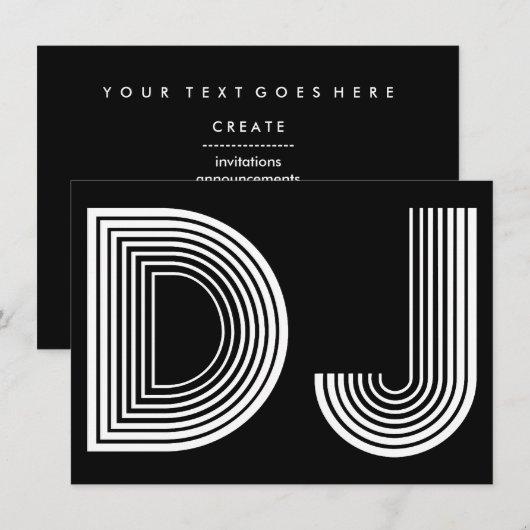 ヴィンテージDJ 招待状 (正面/裏面)