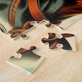 ヴィンテージDobermanシームレ絵画ス ジグソーパズル (側面)