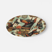 ヴィンテージDobermanシームレ絵画ス ペーパープレート (アングル)