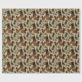 ヴィンテージDobermanシームレ絵画ス ラッピングペーパー (フラット)