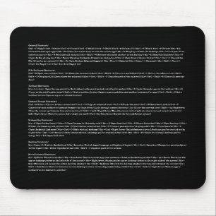 ヴィンテージDOS-スタイルブラックとWindowsショートカット鍵 マウスパッド