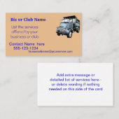 ヴィンテージDumptruckビジネスはCard2カスタマイズ 名刺 (正面/裏面)