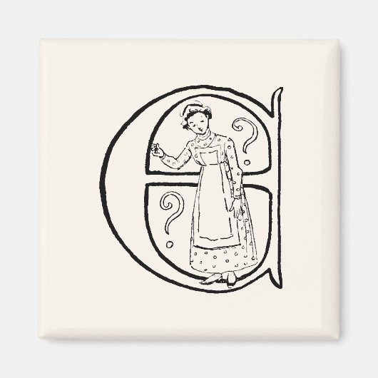 ヴィンテージEのイラストレーション マグネット (正面)