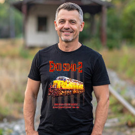 ヴィンテージEMD SD40-2ディーゼル機関車アメリカ国旗 Tシャツ