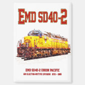 ヴィンテージEMD SD40-2ディーゼル機関車 マグネット (正面)