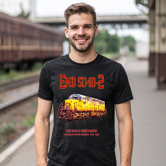 ヴィンテージEMD SD40-2ディーゼル機関車 Tシャツ