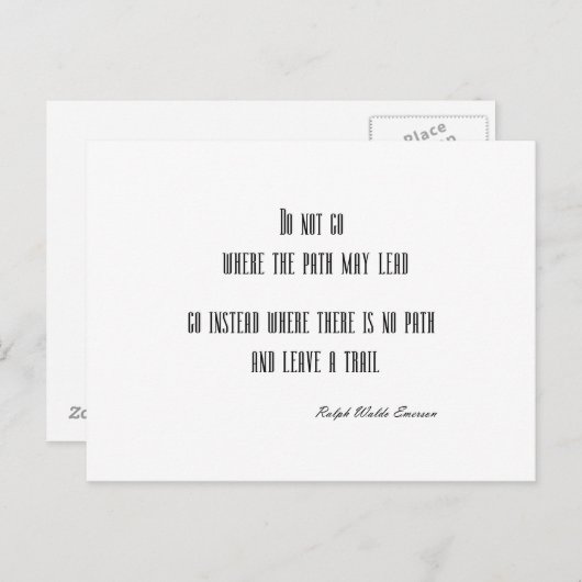 ヴィンテージEmerson感動的引用文カスタマイズ ポストカード (正面/裏面)